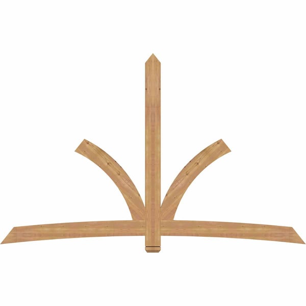 Ekena Millwork Davenport Timber Gable Bracket, Western Red Cedar, 108"W x 68"H x 1 1/2"D x 5 1/2"F, 15/12 Pitch GBW108X68X0206DAV00SWR - main